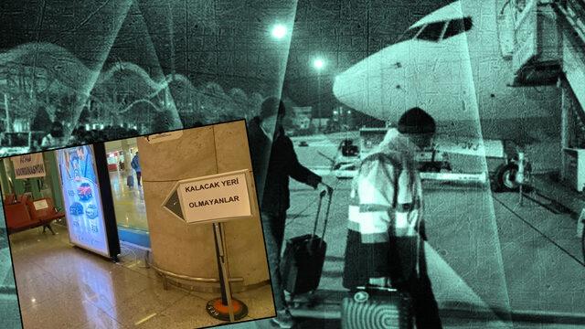 'Kalacak yeri olmayanlar' bu tarafa... Esenboğa Havalimanı'nda depremzedeler için konulan tabela olay yarattı