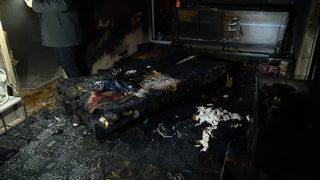 Çorum'da evde çıkan yangında bir kişi yaralandı