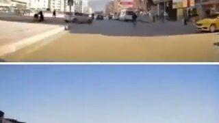 İskenderun’da çekilen depremin öncesi ve sonrası görüntüleri sosyal medyada gündem oldu! Aynı rotada aynı araçla... 