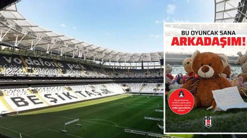 Beşiktaş'tan depremzede çocuklar için kampanya