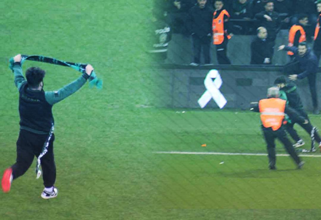 Deprem b&ouml;lgesine gelirleri bağışlanmak &uuml;zere oynanan Kocaelispor Sakaryaspor ma&ccedil;ında &ccedil;irkin olaylar! Bir&ccedil;ok taraftar g&ouml;zaltında...