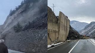 Yer: Artvin... Korkutan heyelan anları kamerada! 