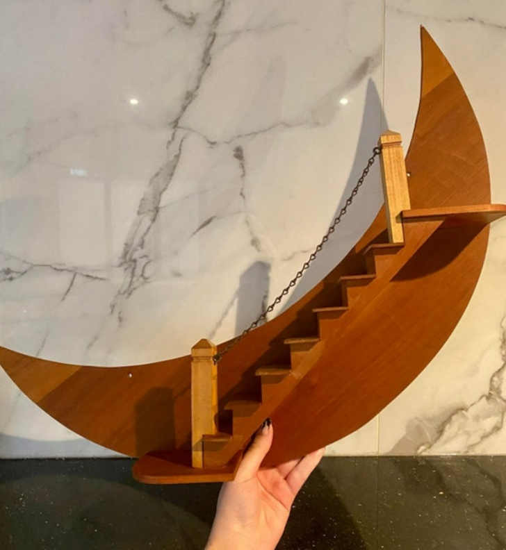 "Sonunda 4 dolara ahşap bir ay merdiveni buldum."