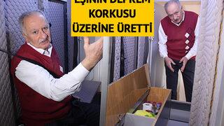 Eşinin deprem korkusu üzerine üretti, gören şaşırıyor! Önü televizyon ünitesi, arkası...