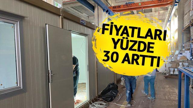 'Fiyatlar artabilir daha kötüsü üretim durabilir' Depremden sonra yüzde 30 artış! Konteyner evler 70 bin TL ile 100 bin TL arasında... 