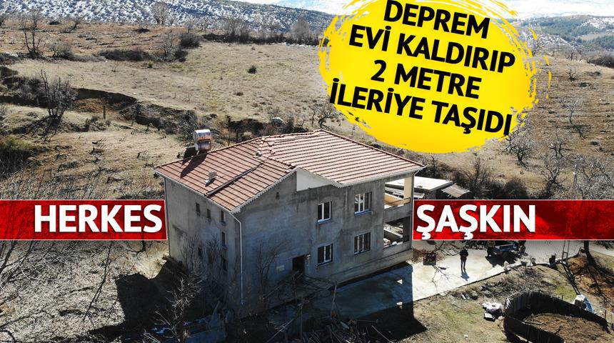 'Ev resmen yürüdü' Herkes şaşkına döndü! Deprem evi havaya kaldırıp 2 metre ileriye taşıdı... 