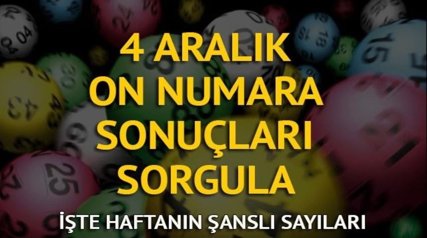 On Numara sonuçları 4 Aralık: Dört şehirden On Numara bilen 5 kişi! İşte On Numara sonucu