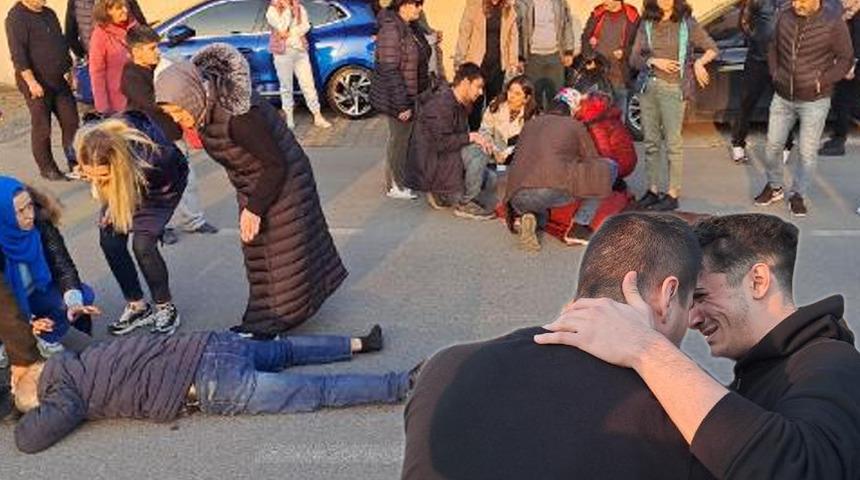 Kaza sonrası gözyaşlarına boğuldu! "Adam hareket etmiyor"