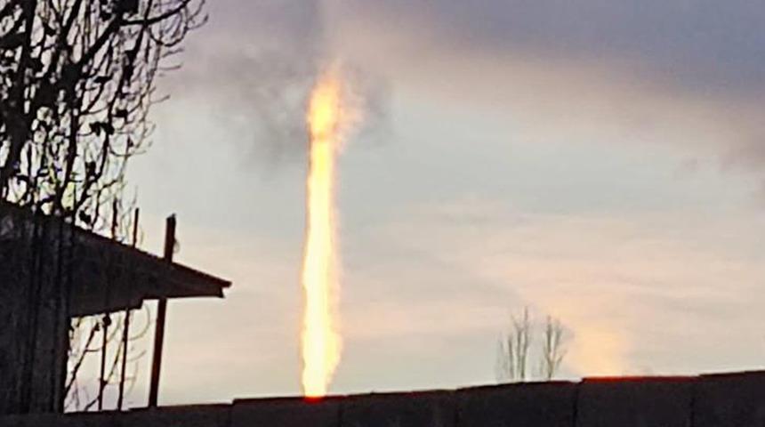 Ağrı’da esrarengiz görüntü! Yerden gökyüzüne doğru yükseldi...