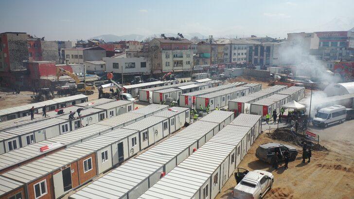 "Afet bölgesinde bir ilk olacak" Elbistan'daki 'konteyner çarşı'nın kurulumu yüzde 90 tamamlandı