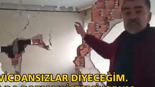 Depremde hasar görmüştü... Binaya verilen raporla küplere bindi! Vicdansızlar, bu bina hafif hasarlı olabilir mi?