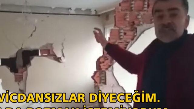 Depremde hasar görmüştü... Binaya verilen raporla küplere bindi! Vicdansızlar, bu bina hafif hasarlı olabilir mi?