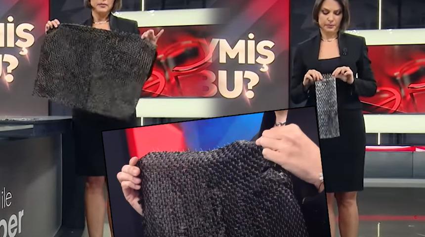 Ece Üner elinde tutup gösterdi, kumaş gibi ama bükülemiyor bile! İstanbul'un depreme karşı B planı: Karbon elyaf!