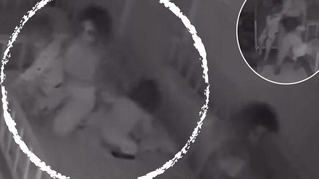 İzmir Foça’da merkezli 4.1 büyüklüğündeki deprem kameraya yansıdı! Çocuklarını kucağını alan anne böyle kaçtı