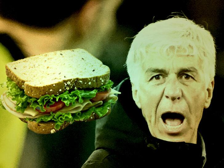 Teknik direktör Gian Piero Gasperini, taraftara sandviç fırlattı! 'Hiçbir şey kazanamayacaksın' sözünden sonra çılgına döndü...