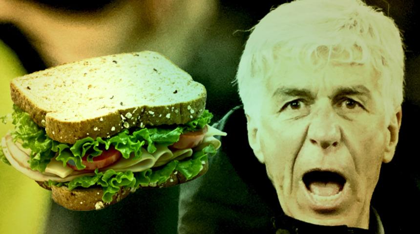 Teknik direktör Gian Piero Gasperini, taraftara sandviç fırlattı! 'Hiçbir şey kazanamayacaksın' sözünden sonra çılgına döndü...