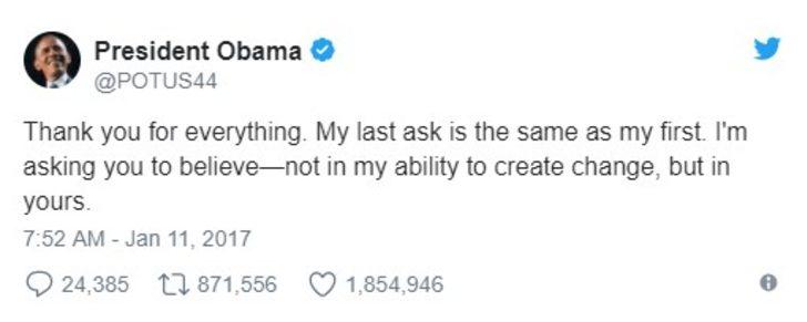 Obama attığı tweet'le tarihe geçti G5