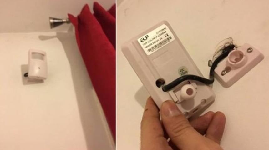Dev şirketten kiraladığı evde gizli kamera çıktı