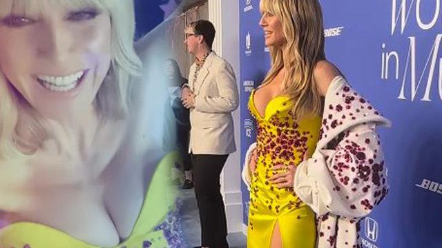 3 kişi zar zor giydirdi! Heidi Klum'un soyunmasına kocası yardım etti