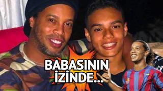 Babasının izinden gidiyor! Ronaldinho'nun oğlu Joao de Assis Moreira Barcelona'ya transfer oldu