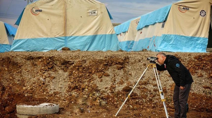 Çadır kentte içme suyu ve kanalizasyon çalışmaları tamamlandı