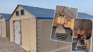 Hatay’da kurulan klimalı çadırlar gündem yaratmıştı! Bu kez içini gösterdi... “Kurulumu çok kolay”