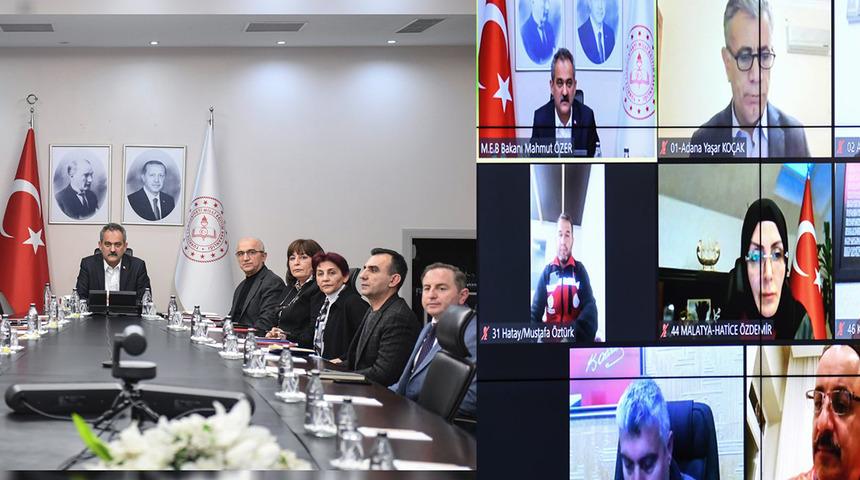 Milli Eğitim Bakanı Özer depremden etkilenen 10 ilin milli eğitim müdürüyle toplantı yaptı