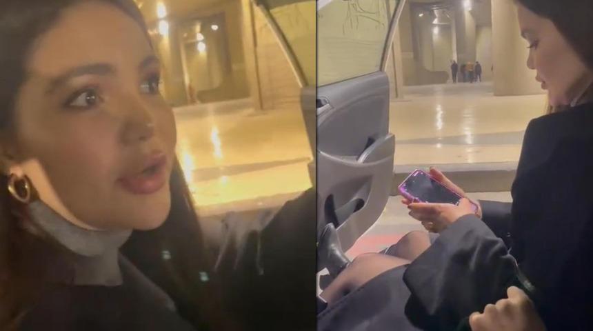 Taksiciyle turist yolcu arasında ücret tartışması! O anlar kamerada