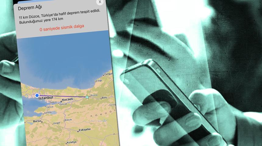  Düzce'deki depremle ilgili bildirim endişe yarattı! Aynı dakikalarda telefonlara 'Deprem Ağı' uygulamasından gelen uyarı mesajı gündem oldu