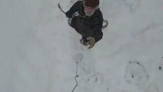 Yaşlı çiftin yardımına drone yetişti! O anlar böyle kayıt altına alındı