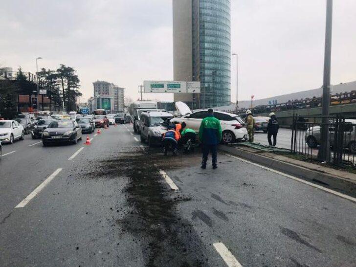 Beşiktaş'ta zincirleme kaza! Karşı şeritteki aracın üzerine uçtu