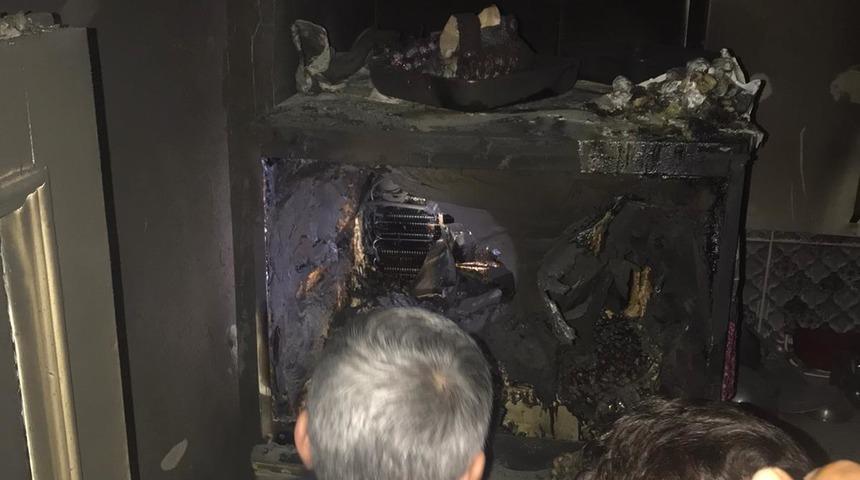 Trabzon'da evde &ccedil;ıkan yangın s&ouml;nd&uuml;r&uuml;ld&uuml;