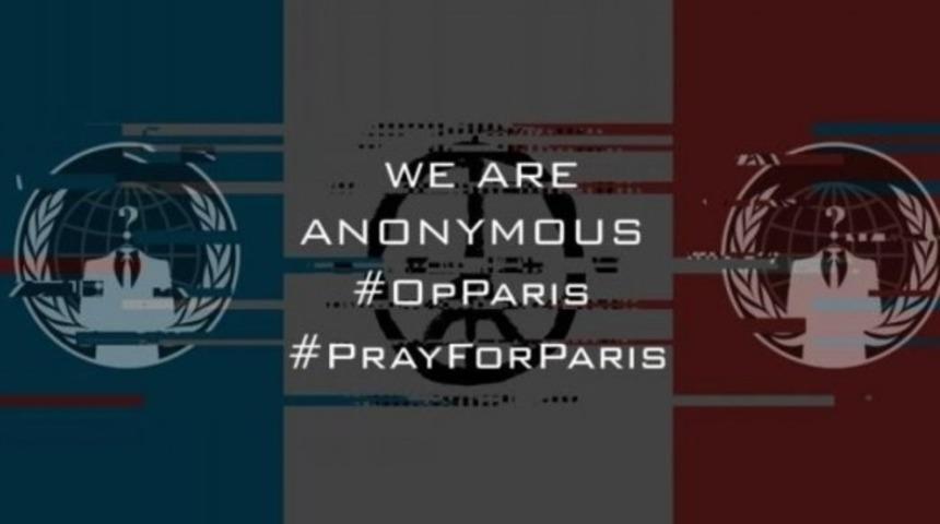 Anonymous Paris saldırganlarına savaş a&ccedil;tı