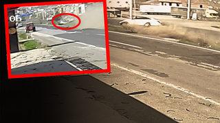 Feci kazanın korkunç görüntüleri... Metrelerce takla atarak durabildi!