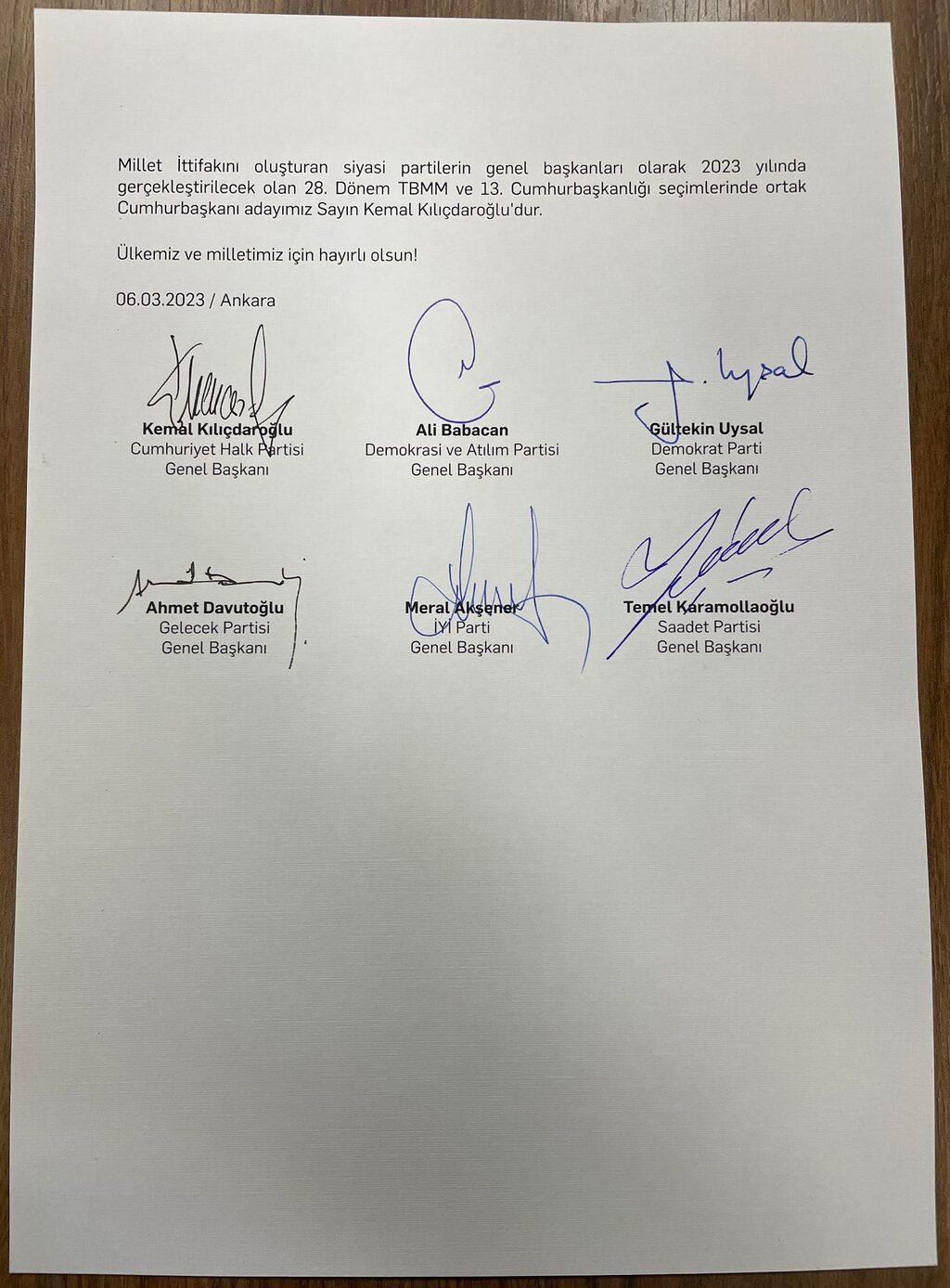 6'l� Masa CumhurBa�kan� Aday� Resmen Duyuruldu