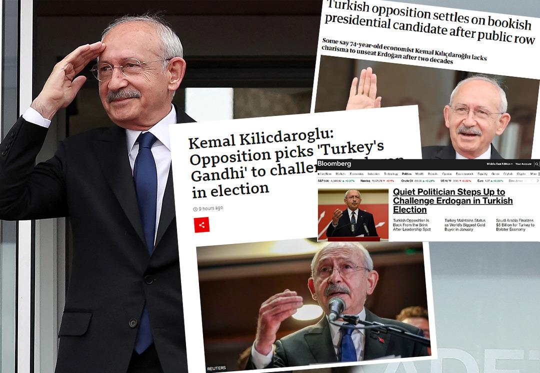 Millet İttifakı&rsquo;nın Cumhurbaşkanı adayı olarak Kemal Kılı&ccedil;daroğlu&rsquo;nun a&ccedil;ıklanması d&uuml;nya basınında b&ouml;yle yorumlandı... &ldquo;Muhalefet birleşmeyi başardı&rdquo;