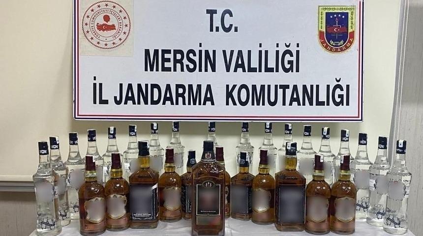 Mersin’de kaçak alkol ve sigara operasyonu