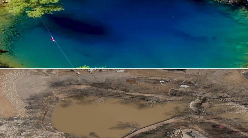 Deprem sonrasında Yeşilgöz’ün rengi değişti! Suyu görenler gözlerine inanamadı