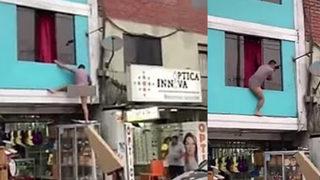 Sevgilisinin kocasına yakalanınca yarı çıplak pencereden atladı! Böyle kaçış filmlerde bile görülmedi