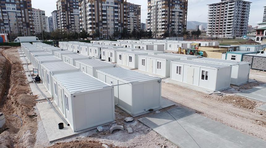 Malatya'da kurulan konteyner kentin ilk etabı tamamlandı