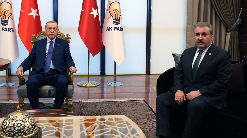 Cumhurbaşkanı Erdoğan, BBP Genel Başkanı Destici’yi kabul etti