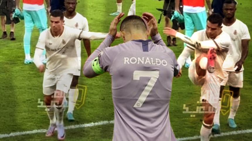 Taraftarlar 'Messi' tezahüratı yaptı, Ronaldo tekmeler savurdu... Portekizli yıldız Al Ittihad karşısında alınan mağlubiyet sonrası zor sakinleşti