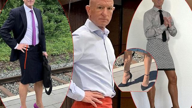 Moda kalıplarını yerle bir etti! Sürekli topuklu ayakkabı ve etekle dolaşıyor... “Karım buna aldırış etmiyor”