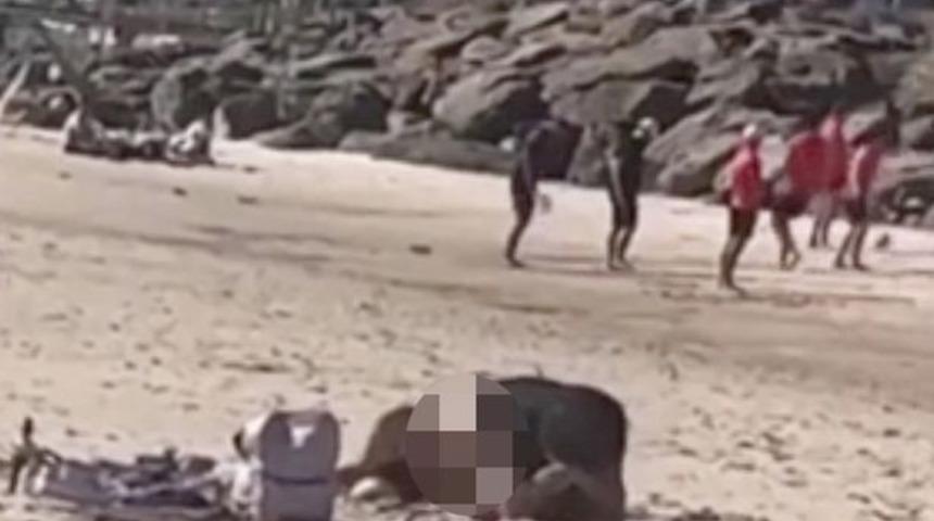 Kalabalık bir plajın ortasında cinsel ilişkiye girerken yakalandılar! Çevrelerindekilere aldırış dahi etmediler