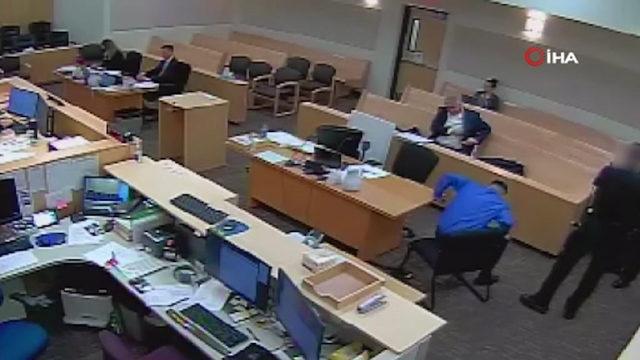 Akılalmaz anlar! Kelepçeler çıkarıldıktan hemen sonra böyle firar etti