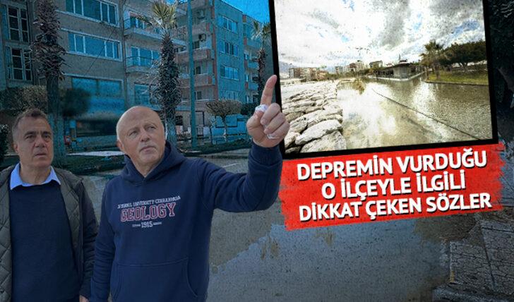 Depremin vurduğu o ilçeyle ilgili dikkat çeken sözler! "Sahilde bir metre çökme var, kıyı ile deniz..."