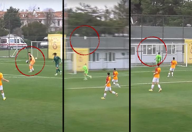 Konyaspor U17 takım file bekçisi Musa Gürel'den Galatasaray'a kaleden kaleye gol! İzleyenler inanamadı