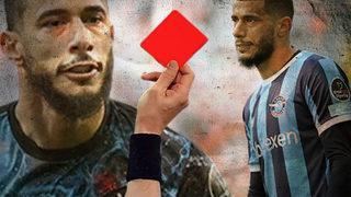 Trabzonspor Adana Demirspor maçında saha bir anda karıştı! Belhanda rakibine tokat attı, kırmızı kart gördü