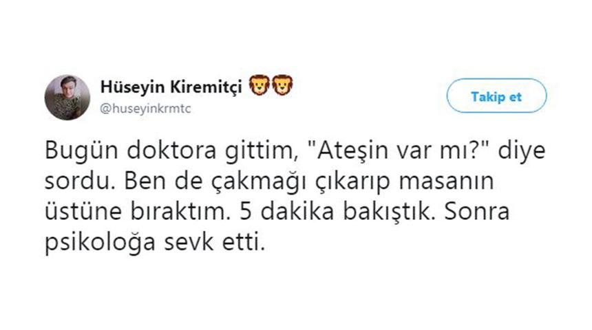 Doktorlarla yaşadıkları tuhaf ama komik diyalogları paylaşan Twitter ahalisi