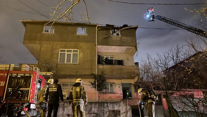 Ümraniye'de çıkan yangın bir evde hasara neden oldu